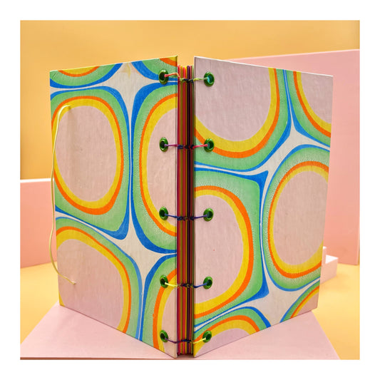 Geometric Colors Handmade Notebook