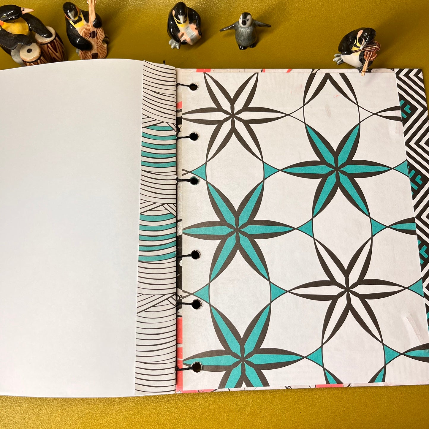 White and Black Love! Handmade notebook