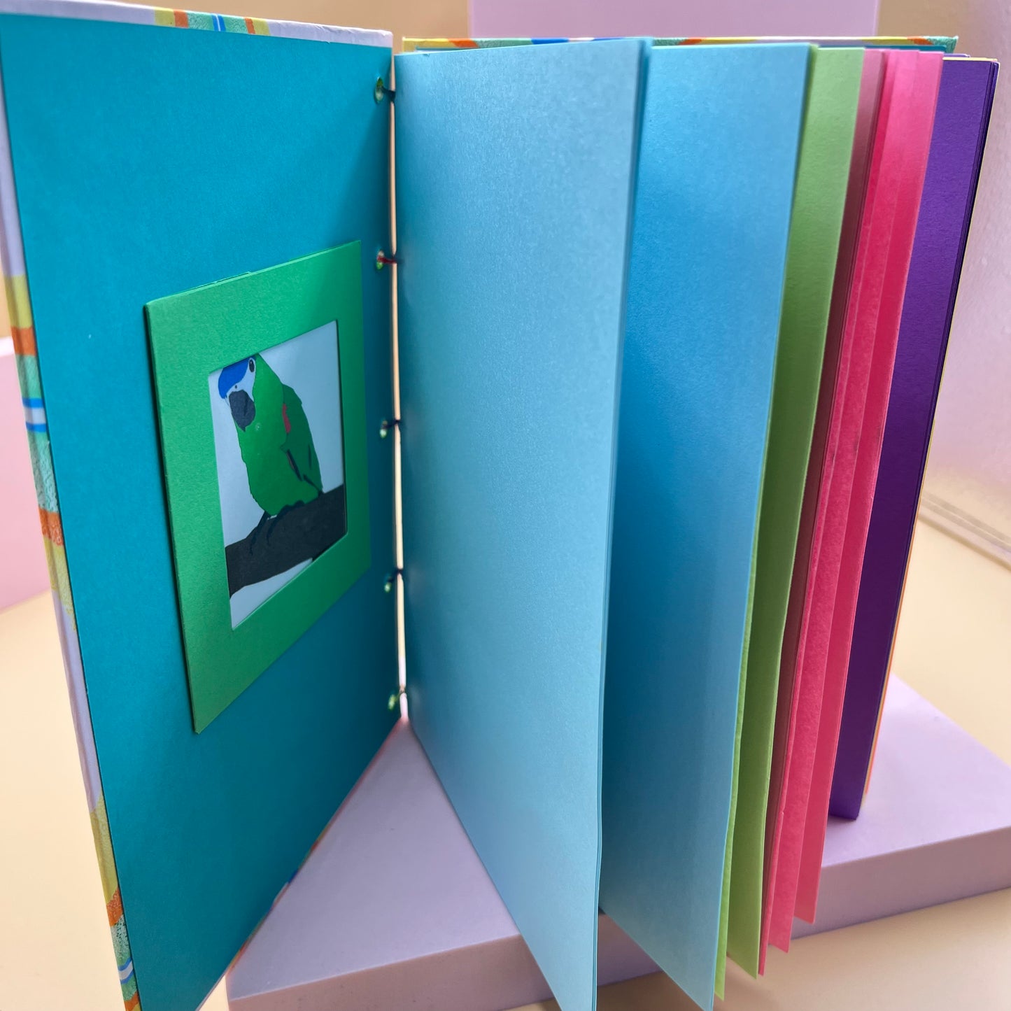 Geometric Colors Handmade Notebook