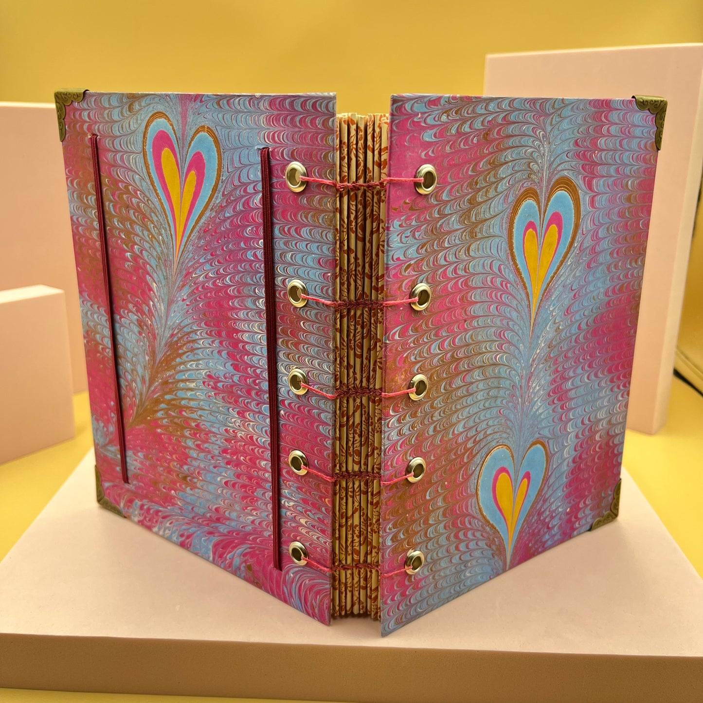 Triple ❤️ 💙🤍 Handmade Notebook